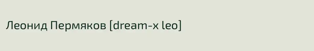 Леонид Пермяков [dream-x leo]